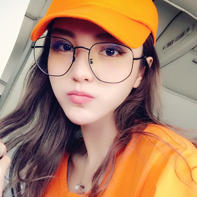 Mắt kính thời trang Gọng cận form vuông vát cạnh Retro cá tính phong cách Ulzzang