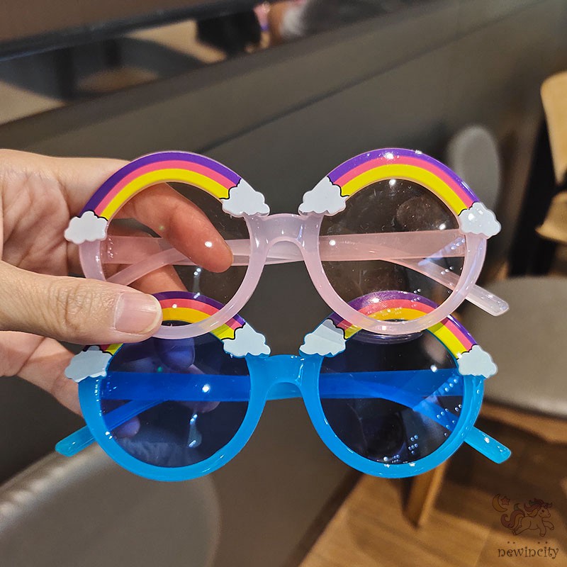 Kính mát trang trí cầu vồng phong cách Hàn Quốc xinh xắn đáng yêu cho bé