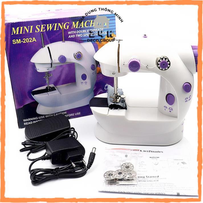 Máy khâu mini cầm tay gia đình 202A, Máy may mini gia đình 2 tốc độ may