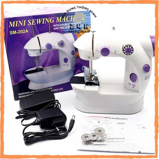 Máy khâu mini cầm tay gia đình 202A, Máy may mini gia đình 2 tốc độ may
