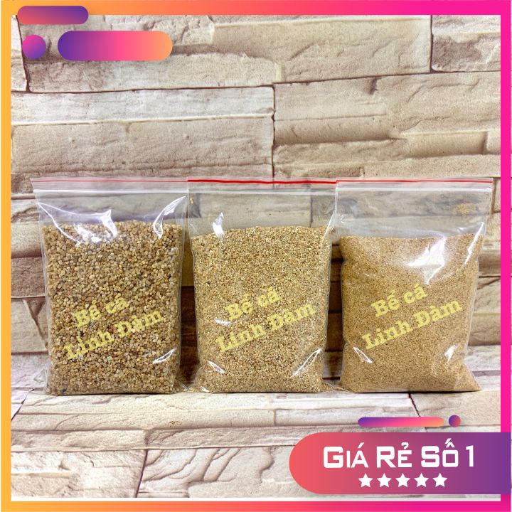 Cát, Sỏi Nắng Vàng 3 Kích Cỡ Hạt- Túi 500gr