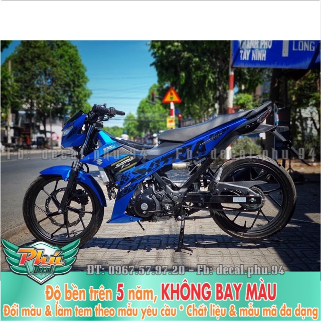 Tem rời Satria Xanh đen -1