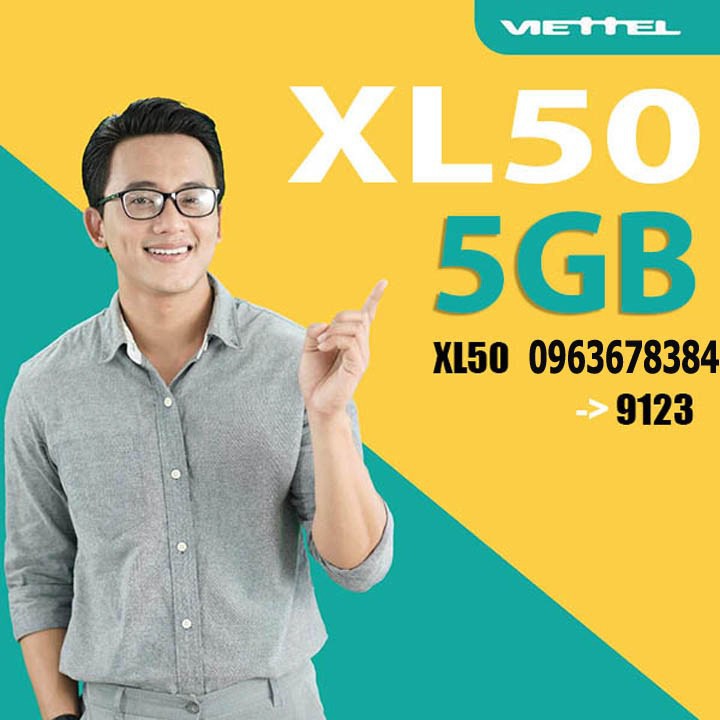 SIM Giá Rẻ Viettel - Gói XL50 - chỉ 50k/1 tháng NGHE GỌI bình thường