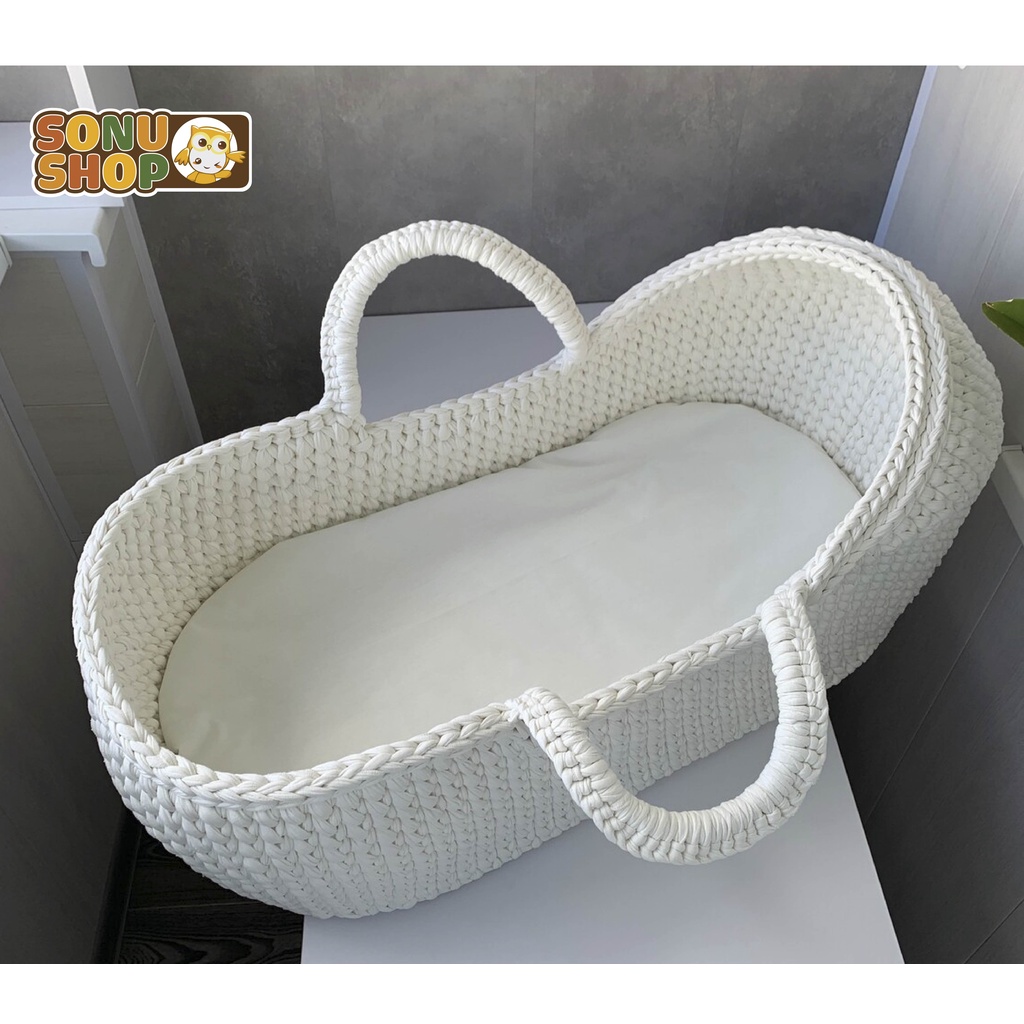 NÔI XÁCH TAY ĐA NĂNG handmade cho bé 0-3 tháng, nôi ngủ chung giường cho trẻ sơ sinh