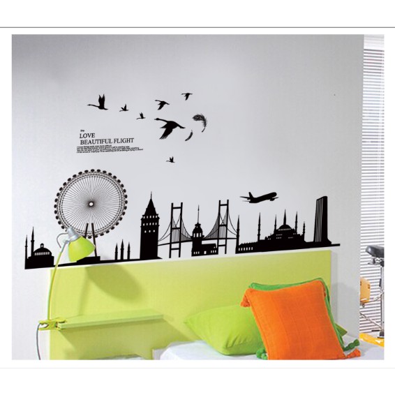 Decal trang trí tường - Khu Vui Chơi giải Trí Đen