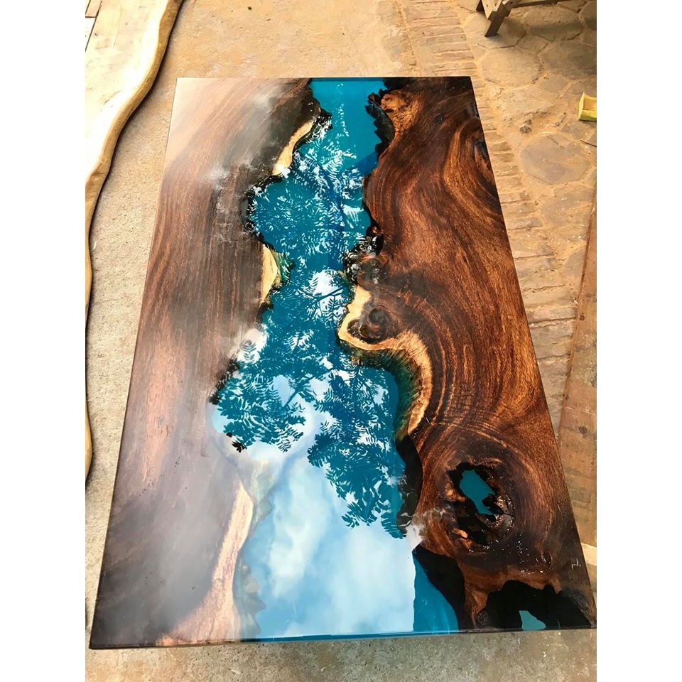 [Bộ 4KG] Keo đổ nhựa phủ sàn, phủ ảnh, vẽ 3D, đổ bàn Epoxy Resin trong suốt khô cứng DTAB1-A3