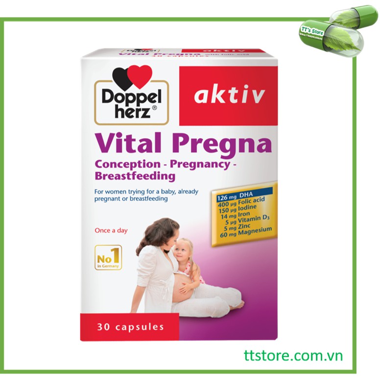 VITAL PREGNA DoppelHerz - Vitamin và khoáng chất cho phụ nữ mang thai