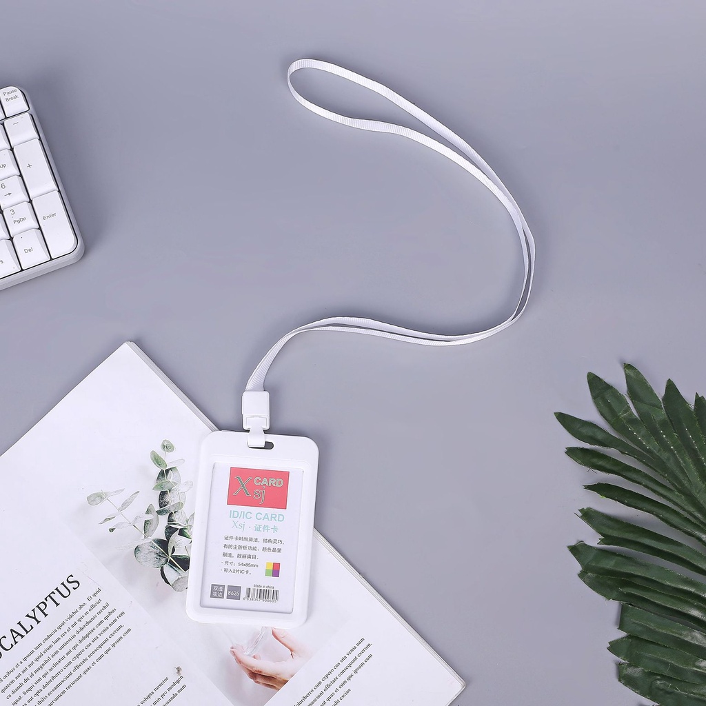 Dây đeo thẻ sinh viên, học sinh, nhân viên SOSAMA dây đeo bảng tên hộp nhựa kèm dây treo SA-001359