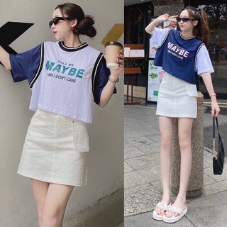 Set áo croptop kèm chân váy