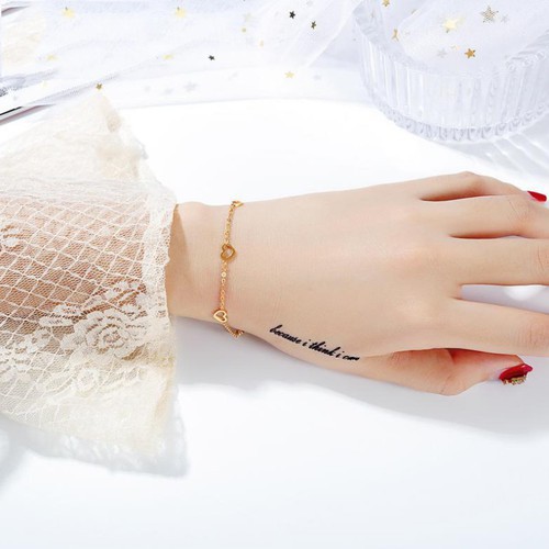 Lắc Tay Nữ Trái Tim Titan Ko Đen TT 2955