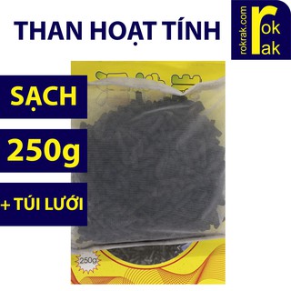 Than hoạt tính sạch 250g có túi lưới- lọc bể cá khử nước