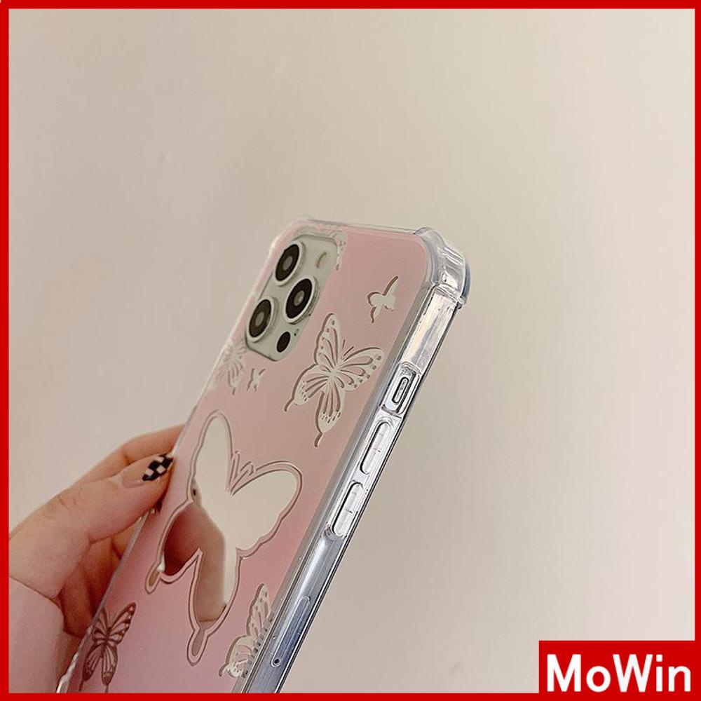 Ốp điện thoại tráng gương chống va đập hình bướm dễ thương thích hợp cho iPhone 11 13 Pro Max 12 Pro Max 7 Plus xr xs