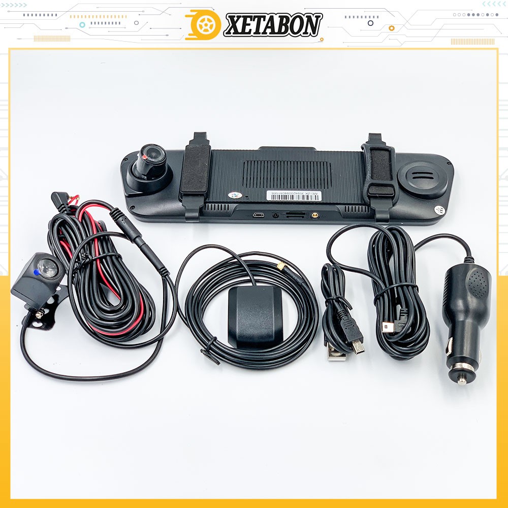 Camera Hành Trình Gương D10 FullHD Xetabon - Tích Hợp Đầy Đủ Tính Năng Như Điện Thoại Thông Minh - Bảo Hành 12 Tháng