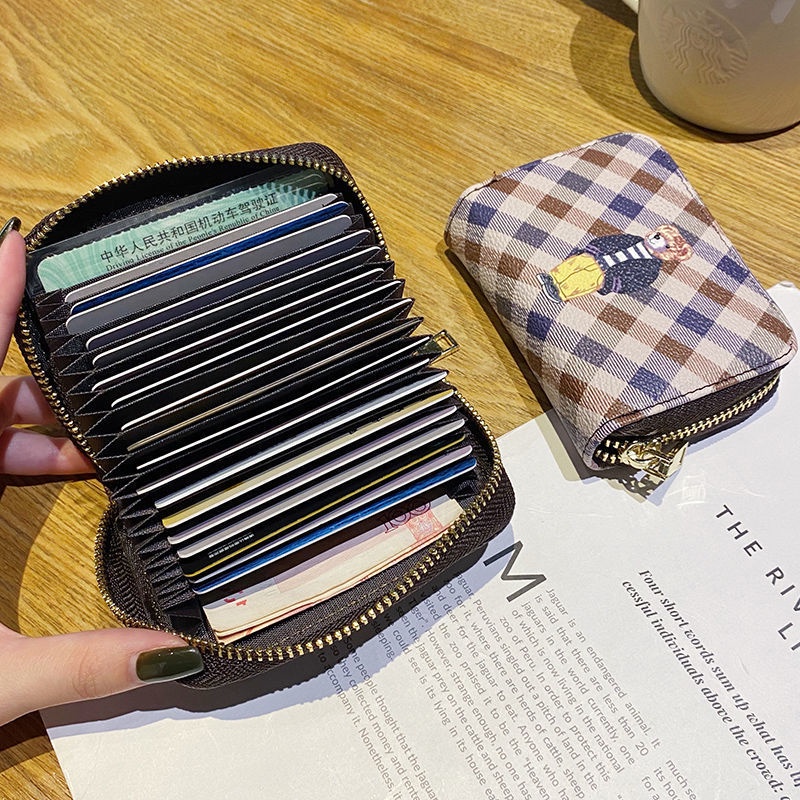 Ví Đựng Tiền Xu Mini Họa Tiết Gấu Hoạt Hình Dễ Thương