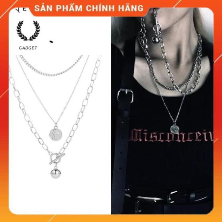 Hàng thiết kế Vòng cổ nhiều lớp phong cách hiphop thời trang xu hướng cá tính cho nam và nữ