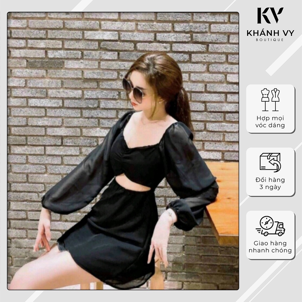 Váy Voan Khoét Eo Thời Trang, Quyến Rũ - Khánh Vy Boutique