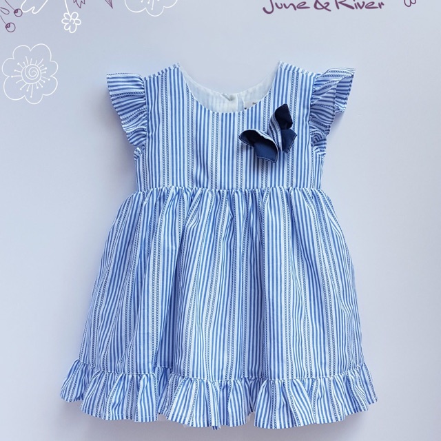 392- Váy bướm xanh 3D June&River.