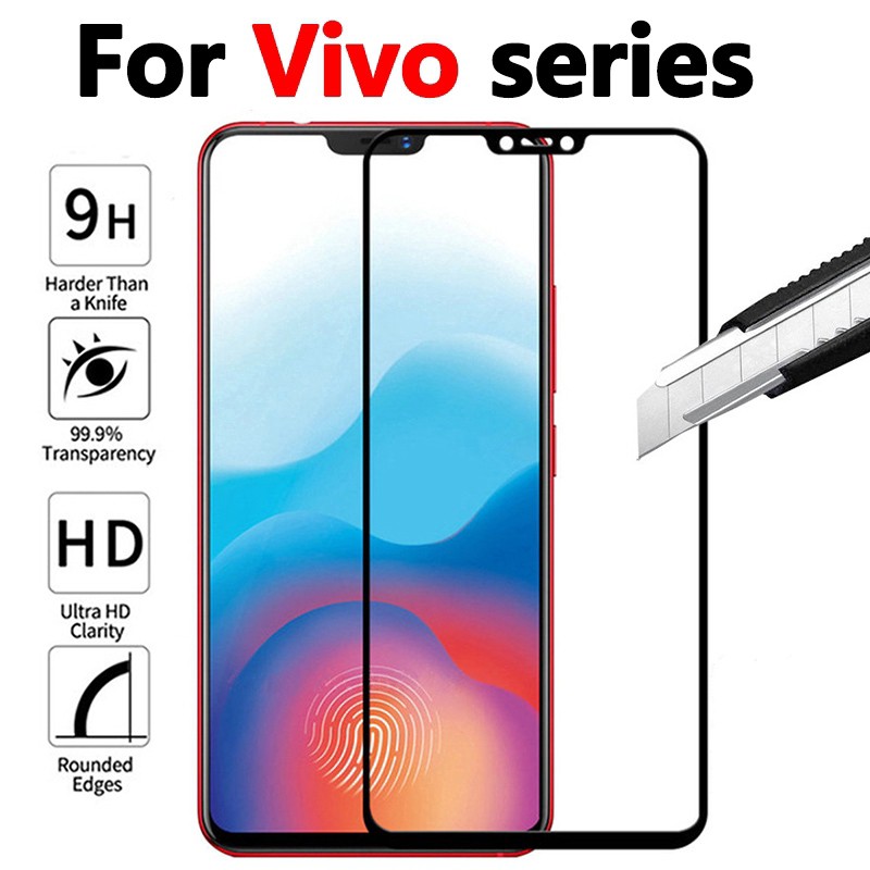 KÍNH CƯỜNG LỰC VIVO Z1/ V9/ V9 pro/ V9 youth full màn 9D cao cấp siêu mượt, tặng kèm giấy lau màn hình