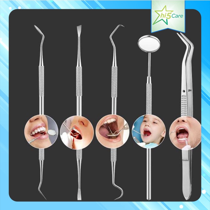 Bộ Dụng Cụ Nha Khoa Làm Sạch Cao Răng (5 Cái)