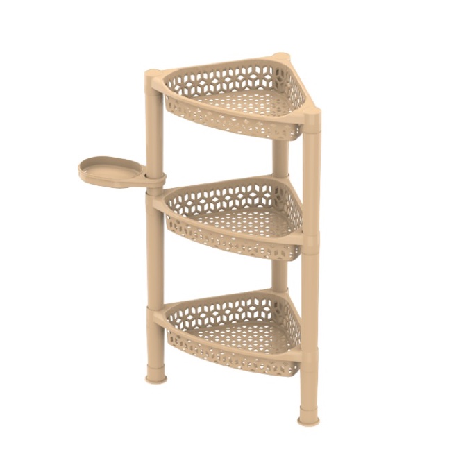 Kệ góc nhỏ 3 tầng nhựa DUY TÂN (33.5 x 23 x 59 cm) - 13443