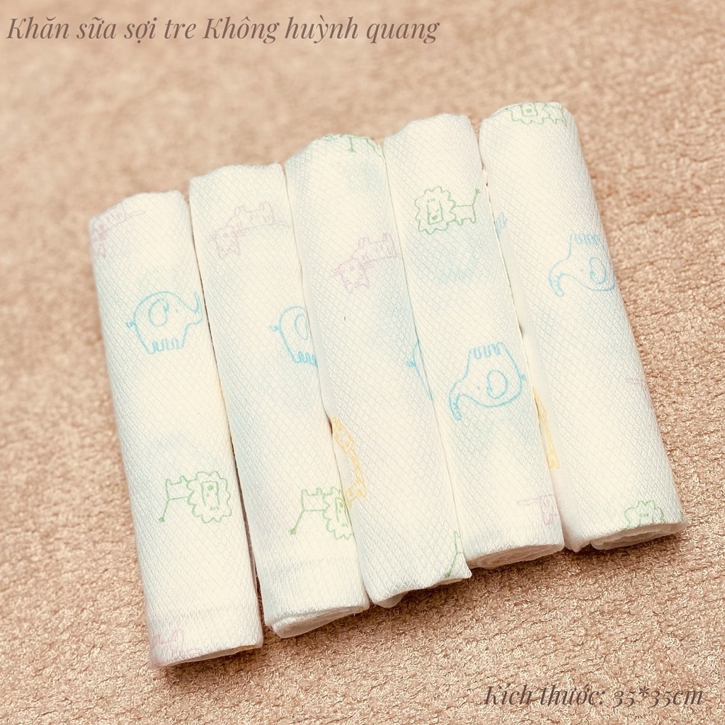 Khăn sữa sợi tre Hàn Quốc 35x 35cm, khăn sữa KHÔNG HUỲNH QUANG BnM cho bé