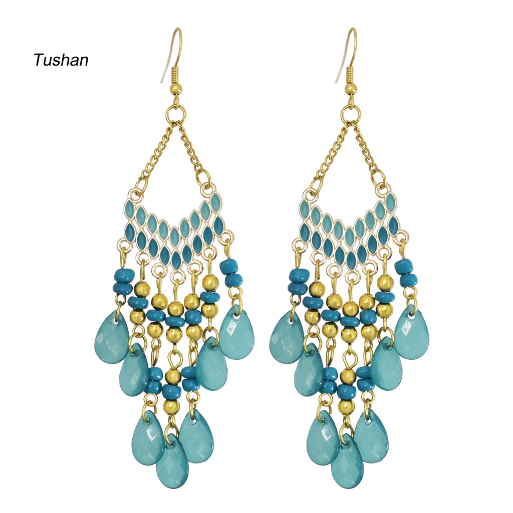 Bông Tai Hợp Kim Dáng Dài Phong Cách Bohemian Thời Trang