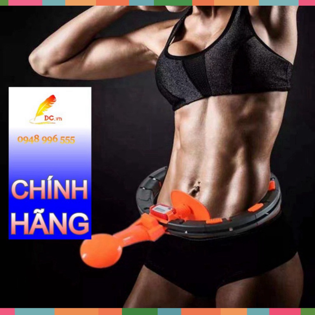 Vòng lắc eo giảm mỡ tự động nhập khẩu - Chính hãng HuLa Hoop chỉnh cân nặng vòng eo - Đồng hồ điện tử tự động đếm số