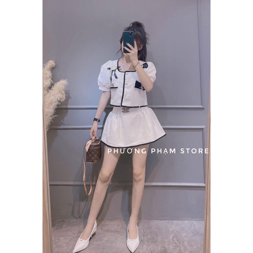 Set Váy Áo Chủ Tịch Nơ Ngọc Cực Sang Choảnh | BigBuy360 - bigbuy360.vn