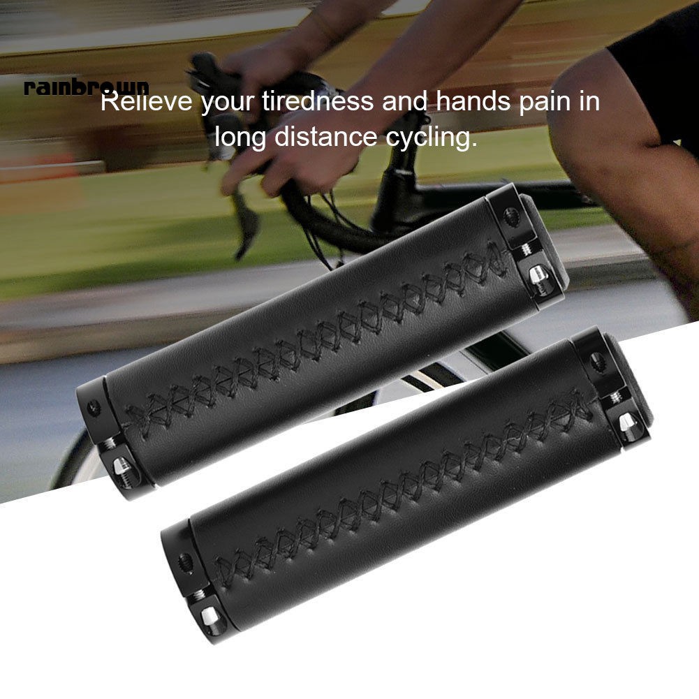 1 Cặp Bọc Tay Lái Xe Đạp Leo Núi Bằng Da Giả Chống Trượt