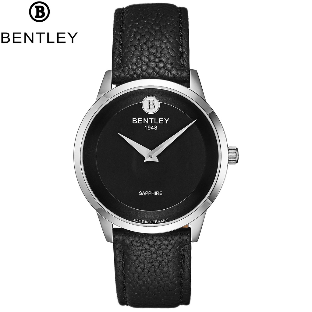 Đồng hồ nam dây da mặt kính chống xước BL1808 BL1808-10 Bentley BL1808-10MWBB