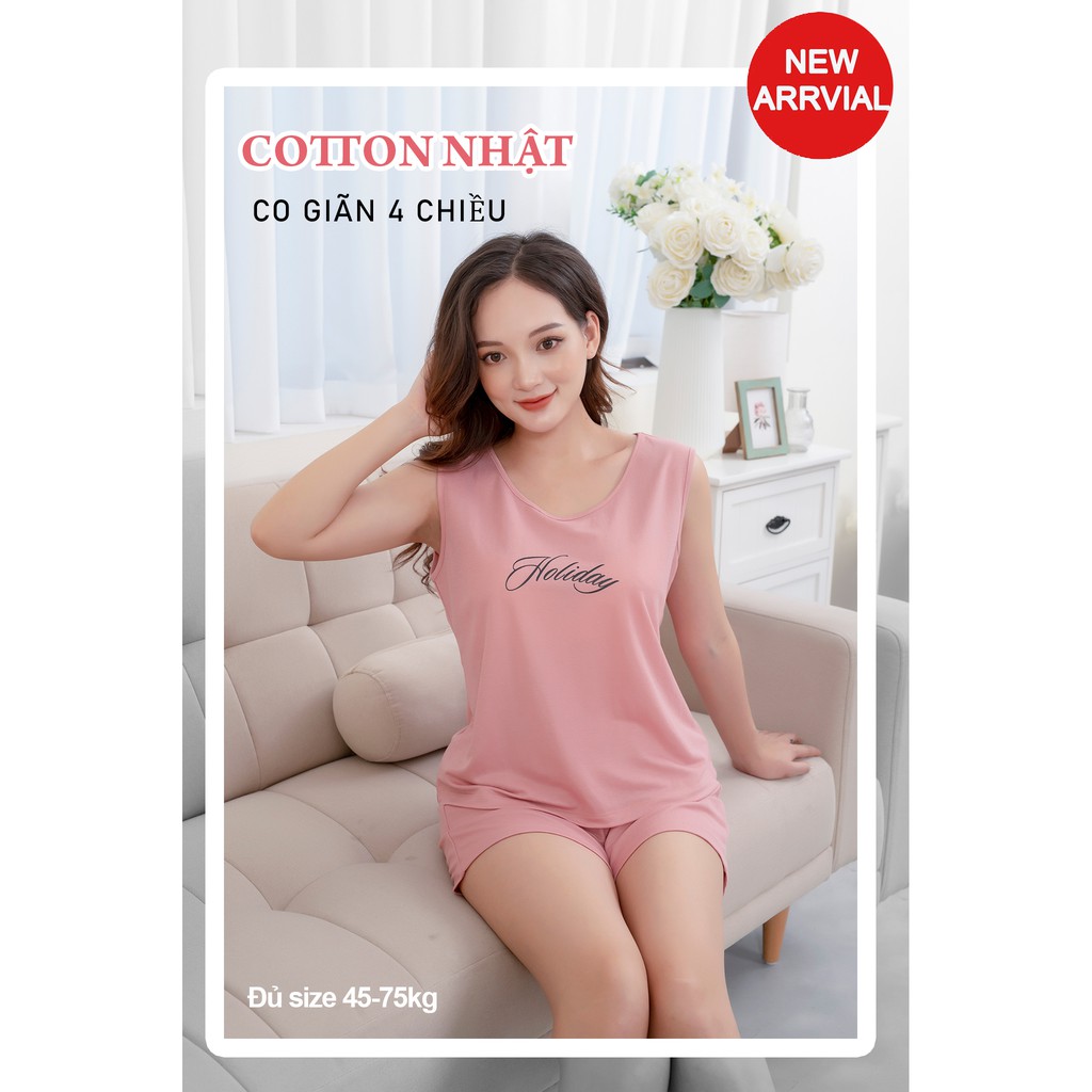 [XẢ KHO - SALE] Bộ đùi nữ mặc nhà - Cotton Nhật co giãn 4 chiều, Mềm mại & Thoải mái
