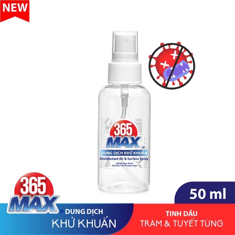 NƯỚC RỬA TAY XỊT KHỬ KHUẨN 365 MAX 50ml