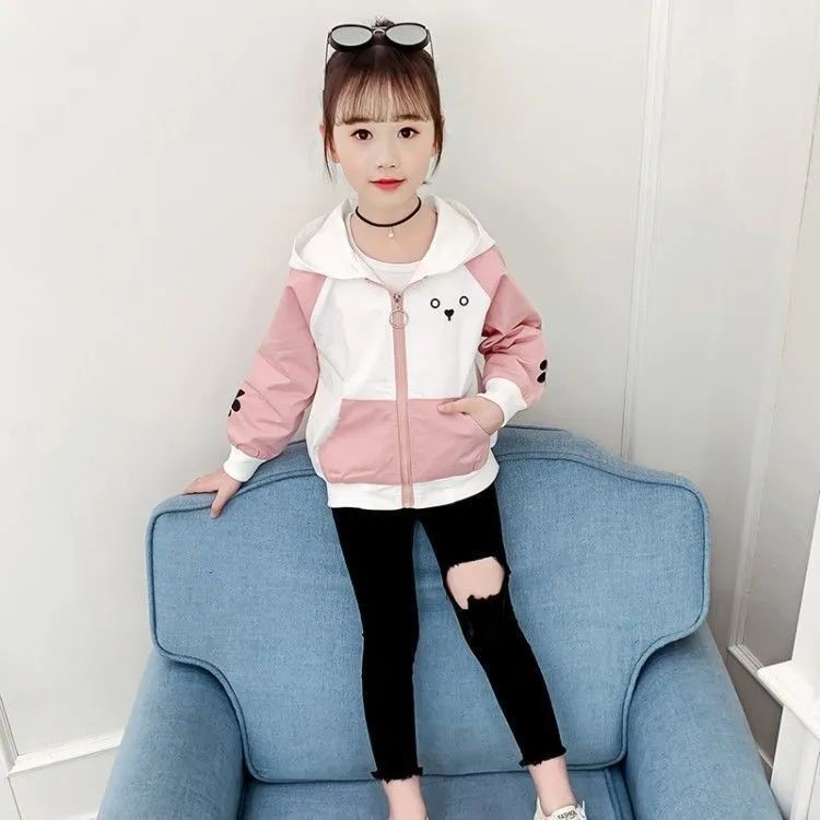 Áo Khoác Thời Trang Xuân Thu Hàn Quốc Mới Dành Cho Bé Gái 2021