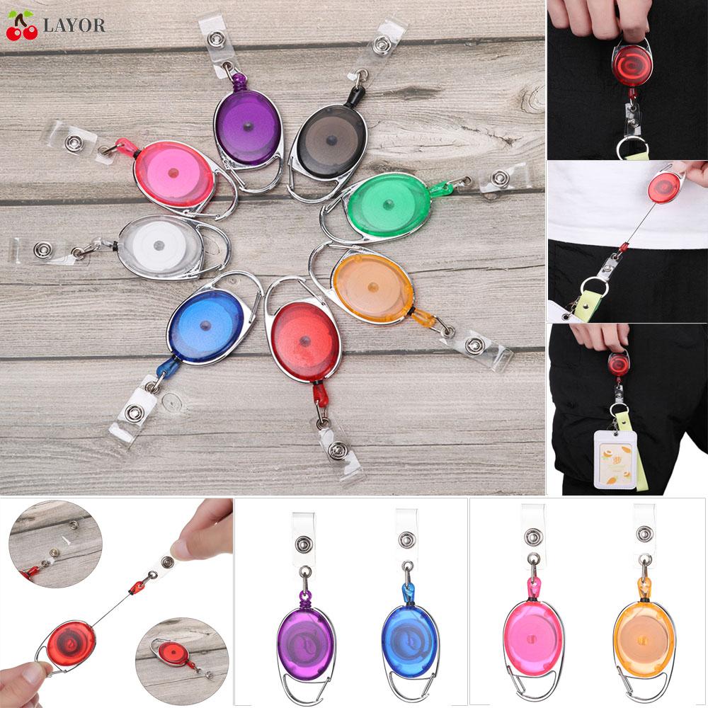 1 Dây Kẹp Đeo Thẻ ID/Thẻ Tên Chống Thất Lạc Siêu Bền Có Thể Thu Gọn Nhiều Màu Sắc