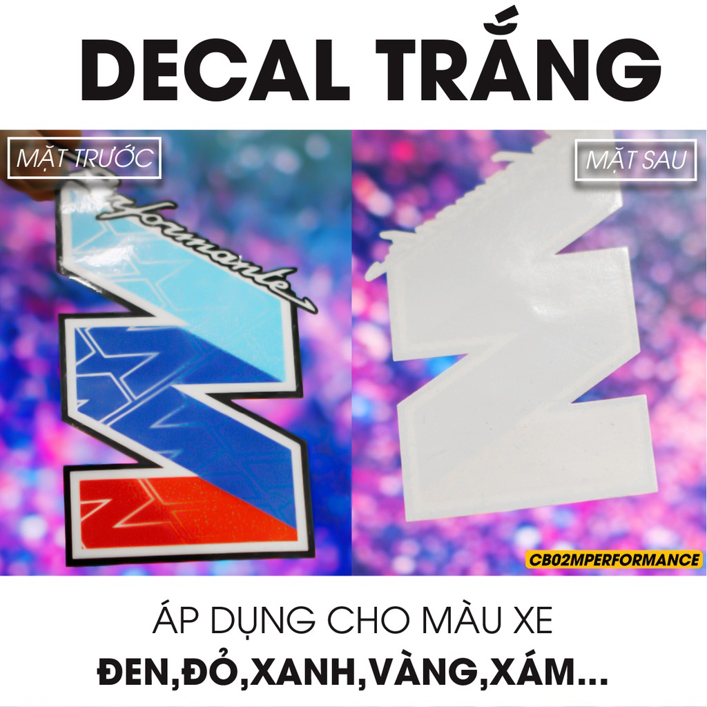 [Tem Xe Đa Vị Trí] Chủ Đề Mperformance | 2CB02MPERFORMANCE | Tem Combo Dán Cho Mọi Dòng Xe
