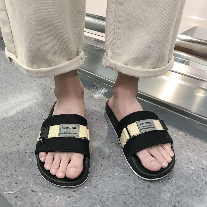 Dép quai ngang đế bằng chống trượt phong cách Hàn Quốc thời trang mùa hè dành cho nam