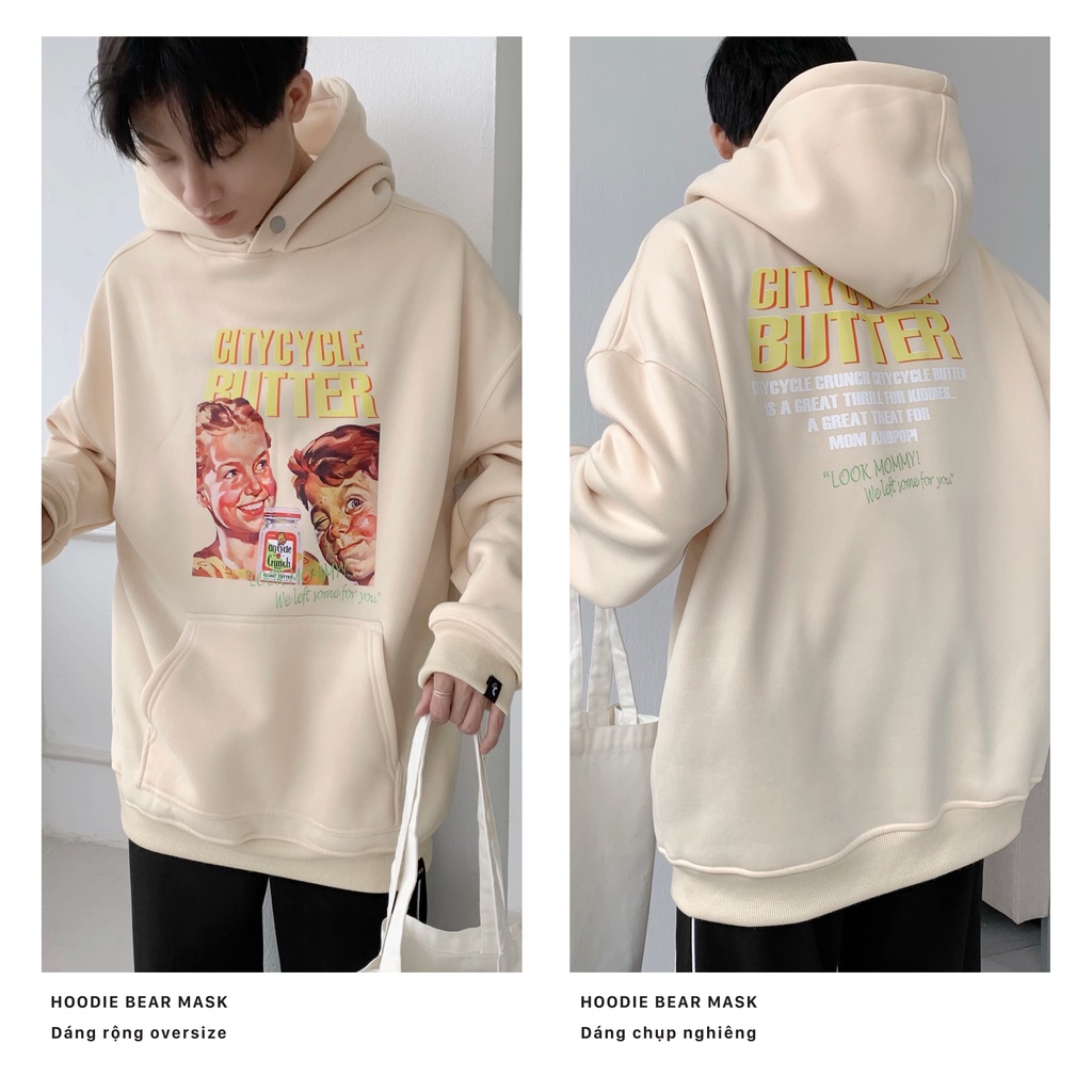 Áo hoodie local brand butter City Cycle - áo nỉ dài tay có mũ form rộng dáng unisex | BigBuy360 - bigbuy360.vn