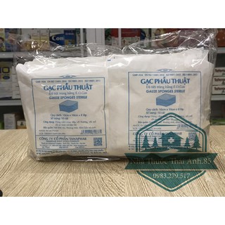 Gạc Phẫu Thuật TANAPHAR 10cm x 10cm x 8 Lớp Bịch 10 Gói
