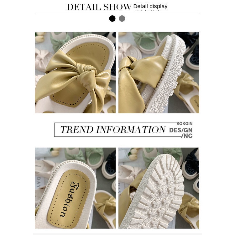 CHZK Giày Sandal Đế Dày Chống Trượt Và Mồ Hôi Phong Cách Hàn Quốc Dễ Phối Đồ Cho Nữ