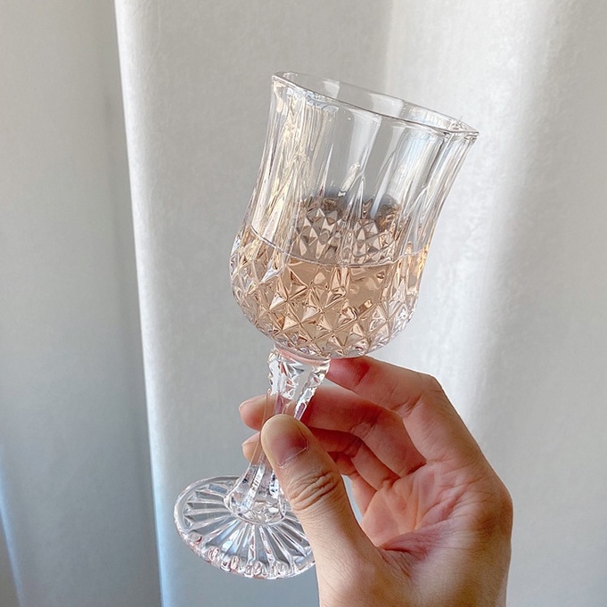 Ly, Tách Uống Nước Có Đế Wine Glass Sọc Chéo