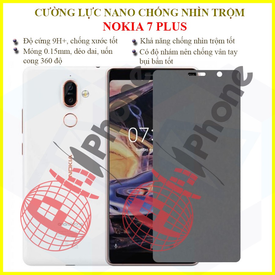 Dán chống nhìn trộm Nokia 7 Plus - Dán cường lực dẻo nano