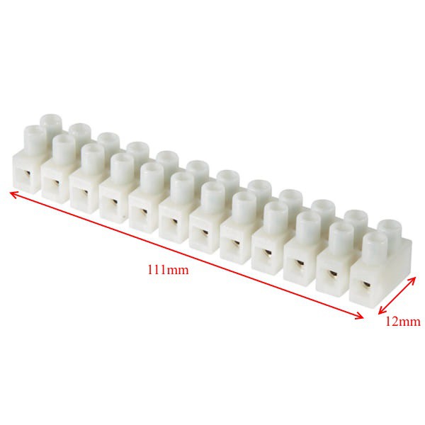Cầu Đấu Dây Điện 10A/30A 12P Nhựa Chống Cháy