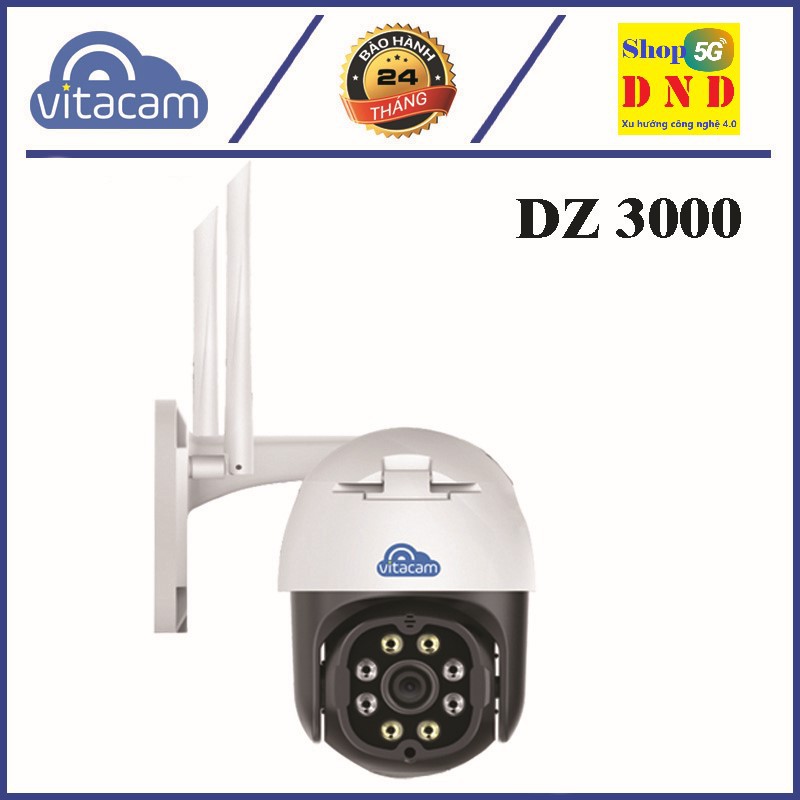 Camera Vitacam DZ3000, PTZ Chống nước 3.0Mpx, 1296P UltraHD rõ nét. Chíp xử lý hình ảnh mạnh Hisilicon vs VB1088