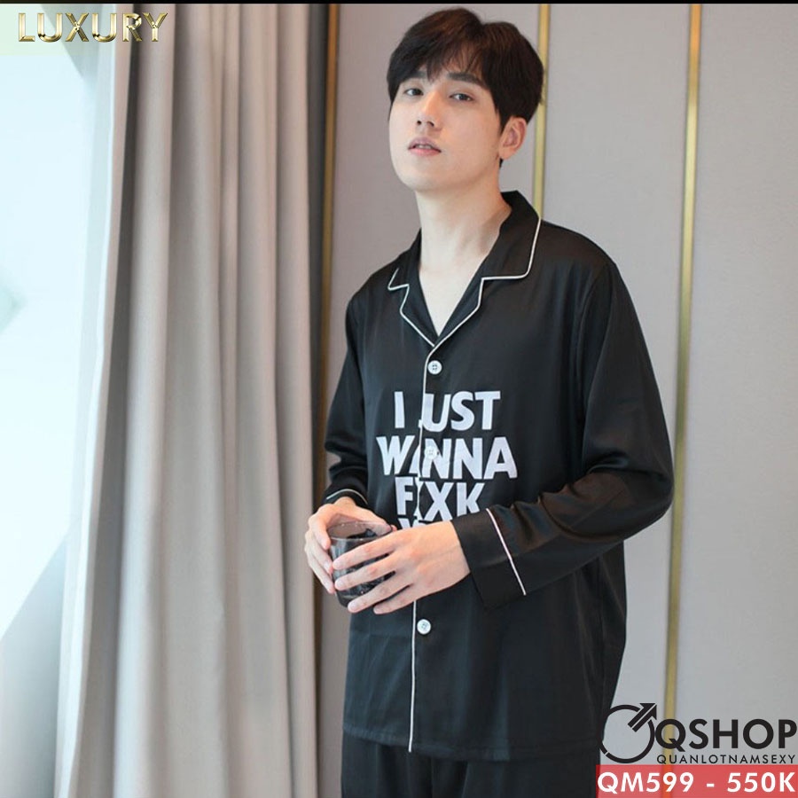 Bộ đồ pijama nam luxury cao cấp quần dài, tay dài QSHOP QM599