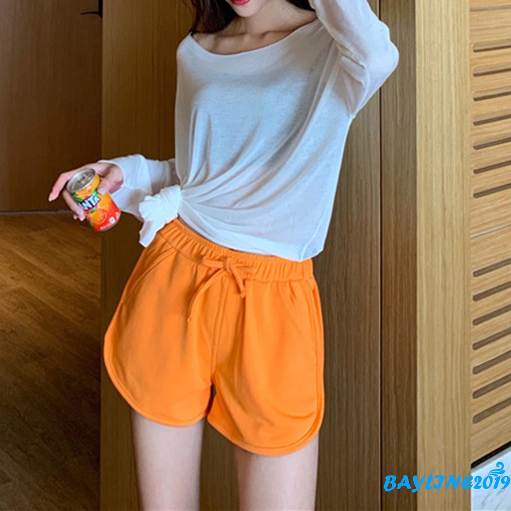 Quần ngắn lưng cao màu sắc thời trang dành cho nữ