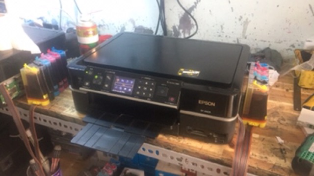 Máy in Epson 802a - gắn 600ml mực dầu in không phai