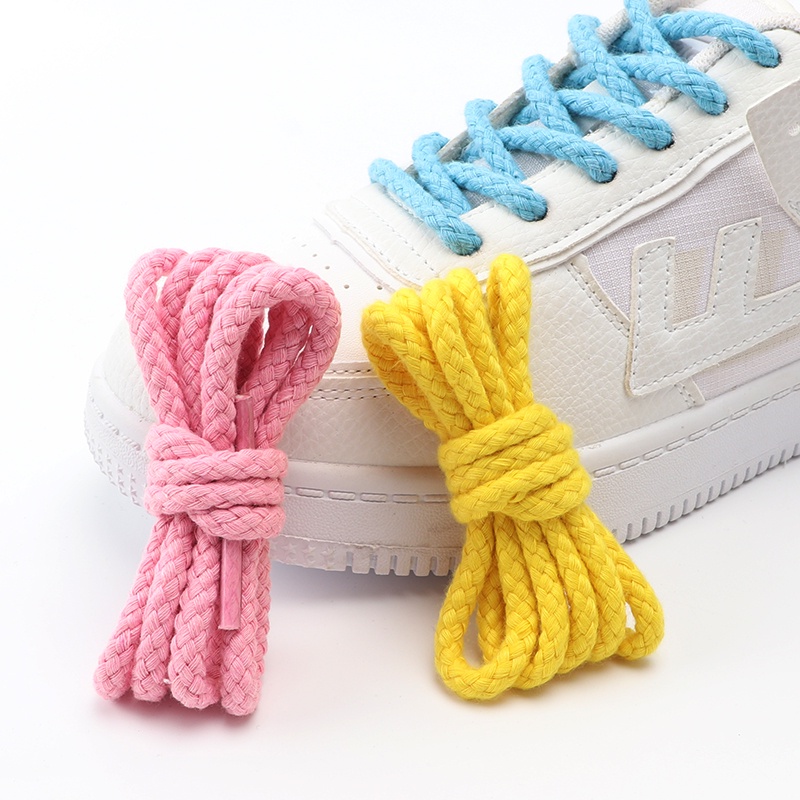 1 Cặp Dây Giày Cotton Lanh 8Mm Hình Tròn