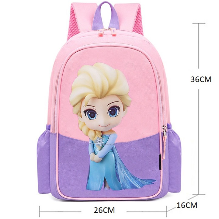 Balo In Hình Cho Bé Đi Học Mầm Non Chống Thấm Nước Vải Siêu Mềm Size 36CM Hàng Cao Cấp BALO-565