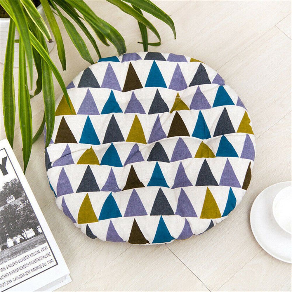 MIOSHOP 40*40cm Outdoor Chair Seat Pads Patio Dining Cushions Cotton Linen Cushion Sofa Garden Party Furniture Coarse Cloth