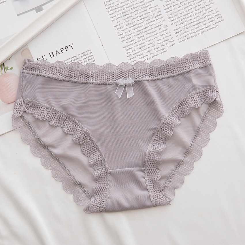 Quần lót nữ ren HuNa Quần lót sexxy gợi cảm lụa mỏng mát mẻ viền ren NH03 NaHu